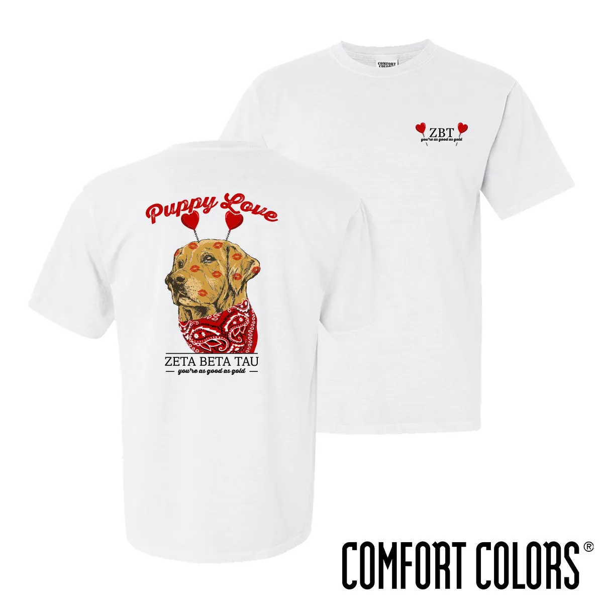 ZBT Comfort Colors Puppy Love Short Sleeve Tee